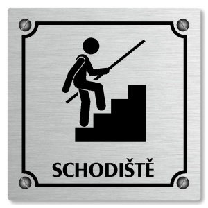 Schodiště, 118x118mm, stříbrná, Kansas